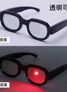 特效万圣节墨镜搞怪夸张小红书发光太阳镜眼镜红眼cosLED同款学生