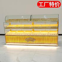 Chinese Style Pastry Exhibition Cabinet Palace Peach Crisp Cabinet Glass Commercial Bread Cabinet Bread Display Cabinet Handmade Cake Cabinet Customize