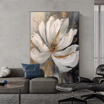 Pure Hand Painted Floral Decoration Painting Modern Light Extravagant Living Room Sharp Floor Painting Advanced Sensation Xuan Guan Corridor Atmosphere Hang Painting