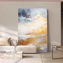 Art Hand-painted Oil Painting High-end Light Extravagant Abstract Painting parlor painting Living room floor painting Xuanguan Decorative Painting Creatine Gold Leaf Painting