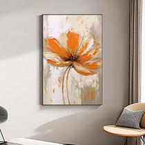 Modern light extravagant living room floor decoration painting flower opening rich and expensive atmosphere sofa background wall hanging painting into the family Xuanguan mural