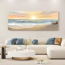 Cream Wind Sunrise Sea View Living Room Decoration Painting Nordic Sofa Background Wall Mural Bedroom Atmosphere Advanced Sensation Hang Painting