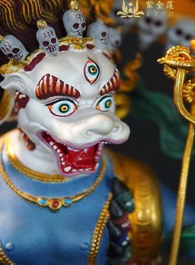 紫金莲铜尼泊尔纯手工装饰摆件