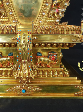 紫金莲黄铜祝福名族风手工