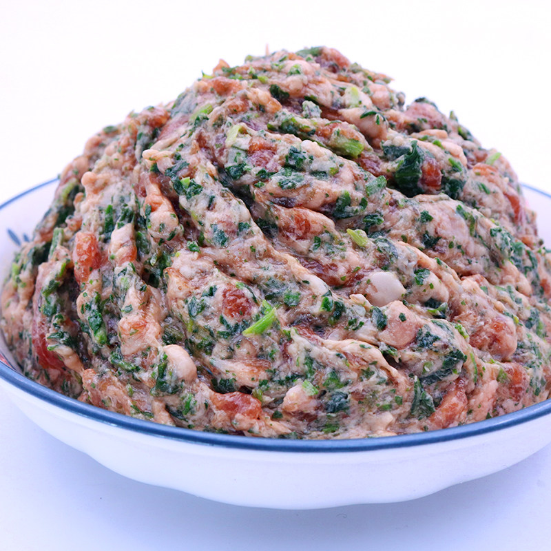 鲜肉荠菜馅5斤水饺子专用猪肉馅馄饨包子春卷速冻馅料早餐店商用,淘宝优惠券,粉丝福利购,淘宝优惠卷