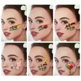 Китайский окрашенный шаблон для лица, пигментированная татуировка для макияжа