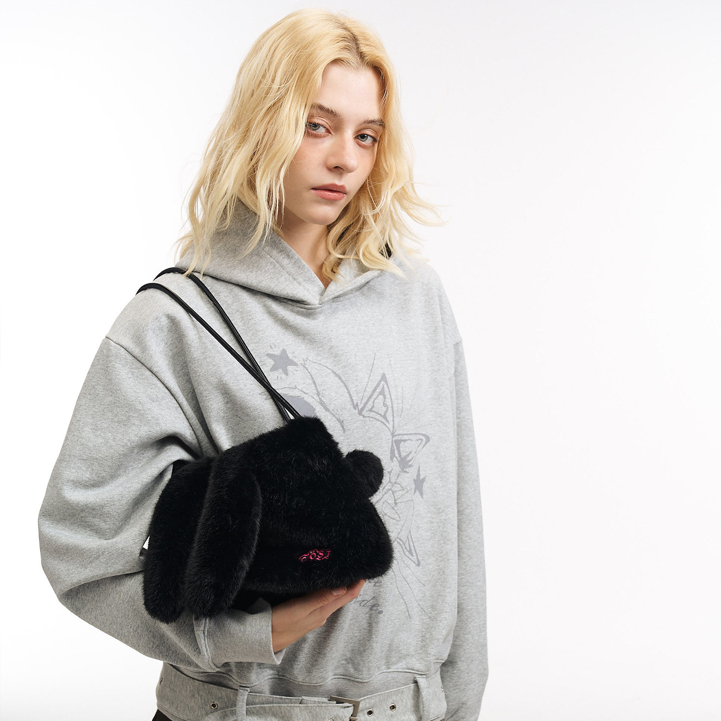 GOST可可爱爱戴蒙兔兔耳朵毛绒绒包包,淘宝优惠券,粉丝福利购,淘宝优惠卷