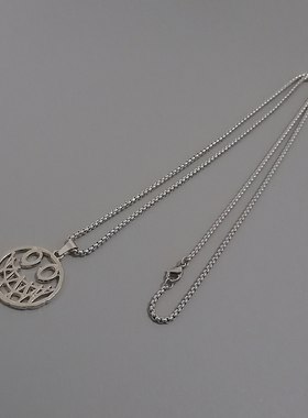 一页出品！国潮钛钢恶魔笑脸项链潮男女款蹦迪嘻哈吊坠气质毛衣链