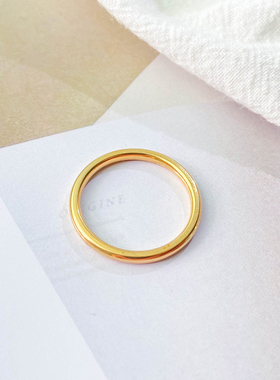一页出品！时尚精巧大众风格戒指气质百搭简约不掉色男女素圈戒指