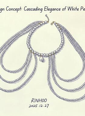 欧美跨境新款沙滩度假风珍珠串珠流苏项链身体链女 个性精致肩链