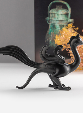 铜摆件青龙白虎朱雀玄武四神兽