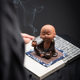 Chinese purple sand monk ornaments Zen home living room desktop decorations tea ceremony aromatherapy stove incense stick incense holder