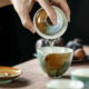 Jingdezhen pure handmade kiln turned Aurora Sancai bowl ceramic tea cup Kung Fu tea set 2026 new style