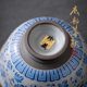 Antique Ru kiln blue and white porcelain three-capacity bowl, large ceramic tea cup, single high-end Kung Fu tea with lid, not hot to touch