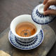 Jingdezhen hand-painted blue and white porcelain underglaze color Sancai bowl single high-end Kung Fu tea set white porcelain tea cup