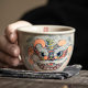 Pure hand-painted lion awakening underglaze color ceramic tea cup for men and women to gather wealth master cup single cup high-end personal tea set
