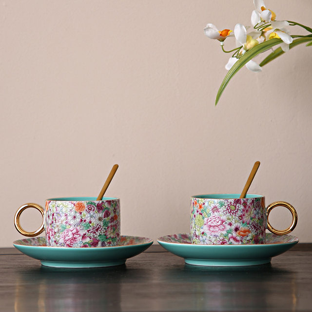 High-end enamel ceramic master cup for couples, high-looking coffee tea cup for men and women for personal tea drinking