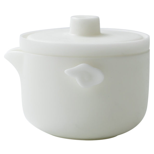 Suet-fat jade hand-grabbed pot for household high-end tea making special ceramic Kung Fu tea set tea water separation single pot 2025 new style