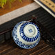 Jingdezhen Qichengtang hand-painted blue and white Sancai bowl Kungfu tea set ceramic tea making single high-end tea cup with lid