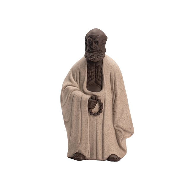 Chinese Zen style Bodhidharma Patriarch ornaments, creative ceramic crafts, home living room, tea ceremony, tabletop decorations