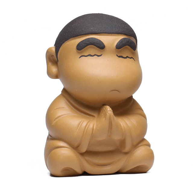 Zisha Tea Pet Crayon Shin-chan Same Style Ornament Handmade Buddha Tea Play Can Be Adorable Tea Ceremony Tea Table Tea Set Accessories