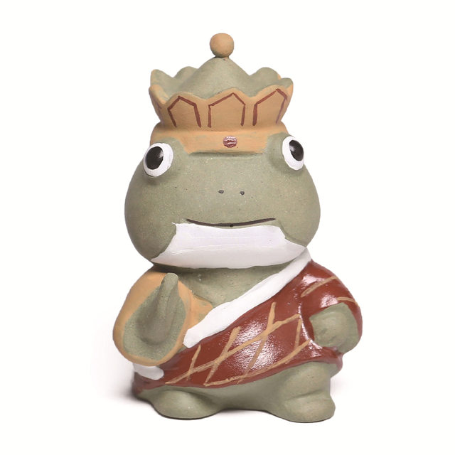 Purple sand tea pet frog small ornaments handmade pig creative Langlangshan little monster accessories tea table tea play can nourish and heal