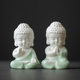 Chinese Zen ceramic Tathagata, Guanyin, Three Saints, Buddha statues, creative small ornaments, tea room, tea pets, tea table, car decorations