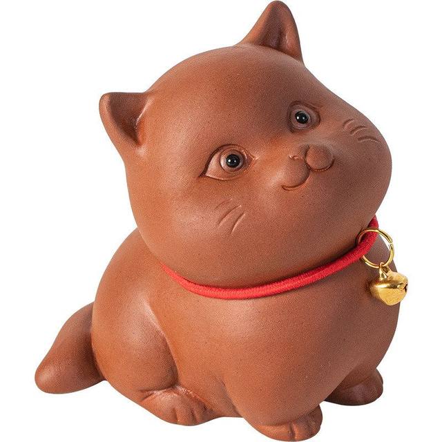 Creative purple sand tea pet ornaments, high-quality tea tray, desktop decoration, kung fu tea set accessories, cute kitten tea play