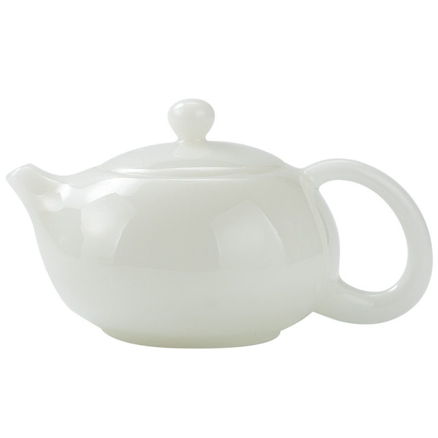 Ice type jade household teapot Xishi single pot for one person ceramic kung fu tea set tea water separation 2025 new style