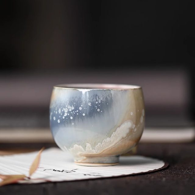 Aurora Langhong Kiln Change Master Tea Cup Jingdezhen Handmade Ceramics Personal High-end Smelling Scent Teaware