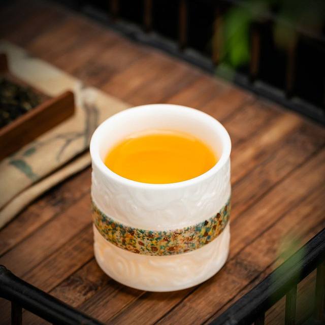 Ice jade porcelain ore Danxia rock color master cup high-end personal tea tasting small single cup ceramic kung fu tea cup