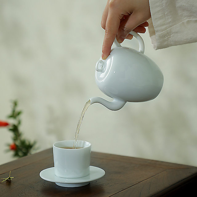 Imitation Song Ying Celadon Beauty Shoulder Teapot Household Ceramic Kung Fu Tea Set Tea Water Separation Small Single Pot 2026 New Style