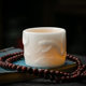 High-end ice type zodiac snake year high-end mutton fat jade white porcelain Kung Fu tea cup master cup personal tea tasting single cup