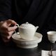 Ding kiln white teapot for tea making household high-end ceramic tea water separation small single pot kung fu tea set 2026 new style