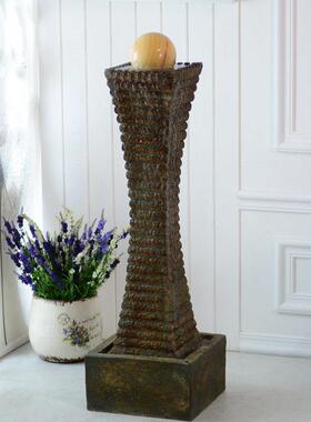 室内喷泉流水水景摆设家居装饰工艺品客厅风水轮家里开业礼品