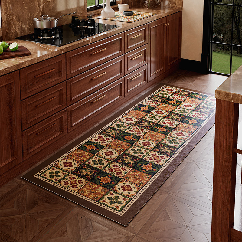 糖仙棕美拉德新款厨房地垫家用满铺轻奢高级感吸水防滑垫可擦免洗,淘宝优惠券,粉丝福利购,淘宝优惠卷