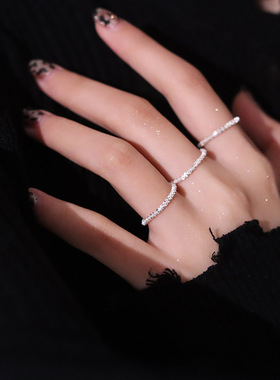 女波光粼粼戒指食指戒