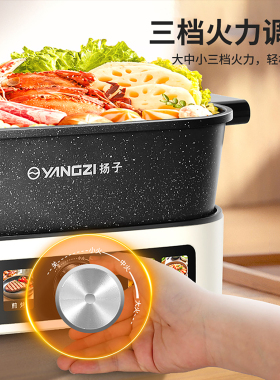 扬子分体式电火锅家用6L7L电炒锅