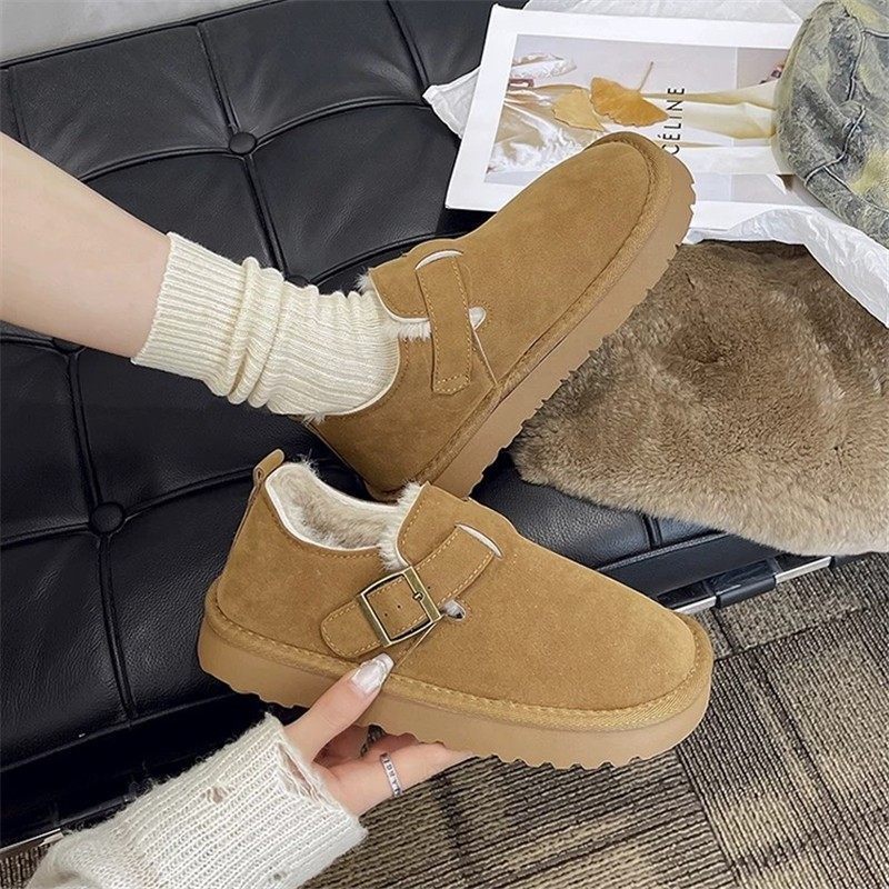 厚底加绒加厚勃肯鞋女2025年新款冬季保暖博肯豆豆棉鞋子雪地靴,淘宝优惠券,粉丝福利购,淘宝优惠卷