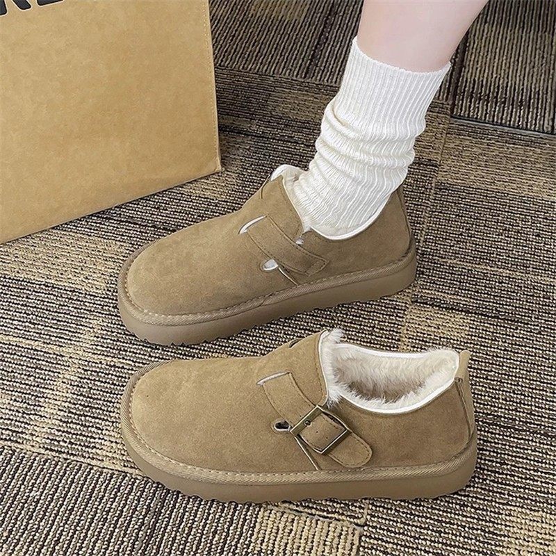 厚底加绒加厚勃肯鞋女2025年新款冬季保暖博肯豆豆棉鞋子雪地靴,淘宝优惠券,粉丝福利购,淘宝优惠卷