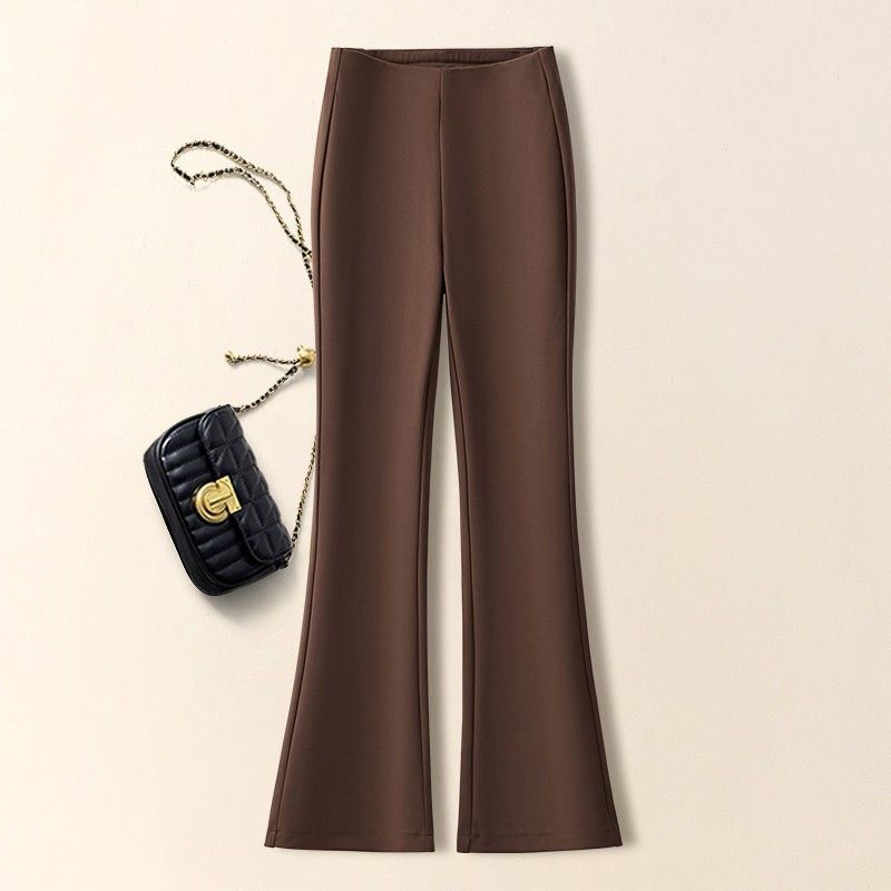 高级感灰色喇叭裤女秋冬季2025新款显瘦修身九分气质巨好看微喇裤,淘宝优惠券,粉丝福利购,淘宝优惠卷