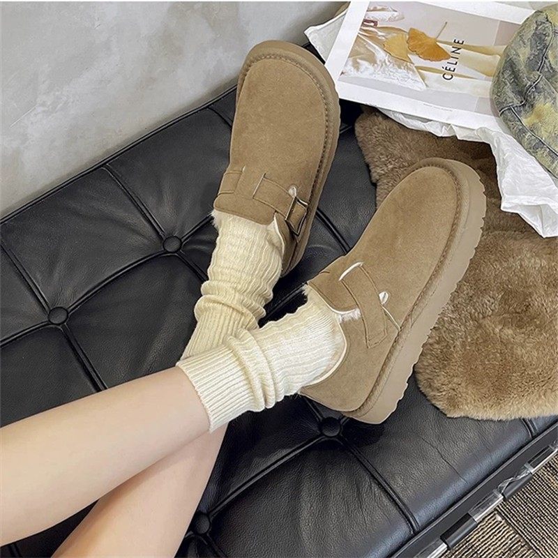厚底加绒加厚勃肯鞋女2025年新款冬季保暖博肯豆豆棉鞋子雪地靴,淘宝优惠券,粉丝福利购,淘宝优惠卷