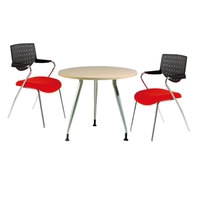 Chinese Excused Office Furniture Manufacturer Direct Marketing Round Negotiation Table Fashion Brief Negotiation Table Meeting Guest Table Diameter 80cm