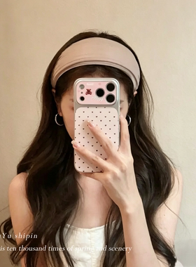 韩系褶皱宽边坑条发箍女