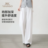 Летние штаны для беременных с поддержкой живота, подходит для подростков, свободный прямой крой