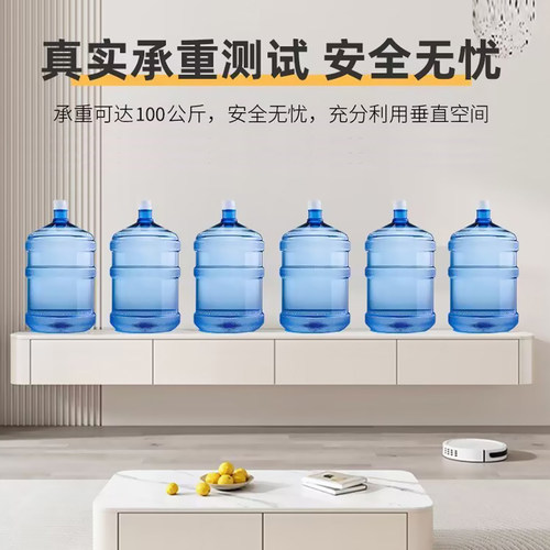 悬空电视柜实木壁挂收纳柜客厅背景墙小户型现代简约岩板电视机柜 - 图1