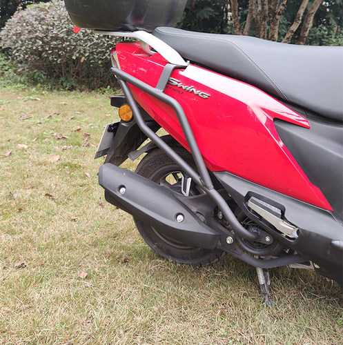 适用于轻骑铃木UY125保险杠防摔护杠碳钢不锈钢护杠边架改装挡风 - 图2