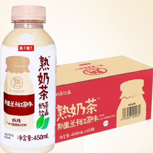 果子熟了熟奶茶低糖奶茶斯里兰卡红茶茉莉绿茶味饮品450ml下午茶,淘宝优惠券,粉丝福利购,淘宝优惠卷