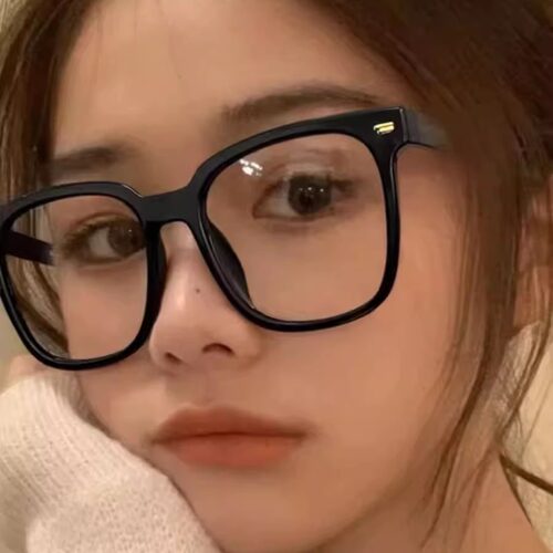 大框素颜神器黑框眼镜女韩版潮近视眼镜框ins风大脸显瘦可配度数 - 图3