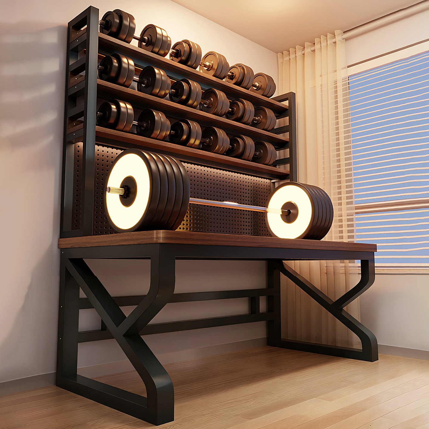 实木书桌书架一体桌带洞洞板学习桌家用电竞桌卧室办公桌电脑桌子,淘宝优惠券,粉丝福利购,淘宝优惠卷